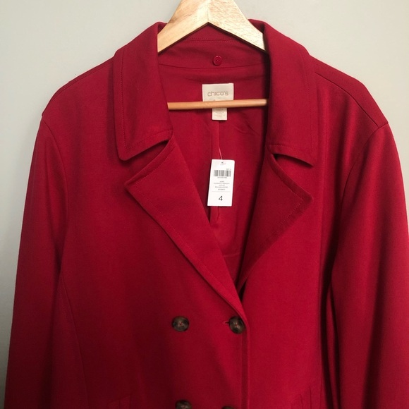 Chico's Pleasantly Peacoat Jacket Renaissance 4 - Picture 2 of 7